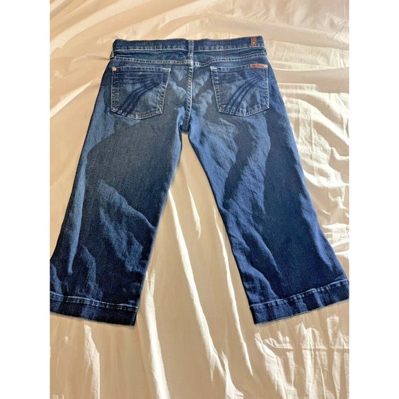 Seven 7 For All Mankind Denim Jeans Women's Size 29” Waist Cropped, Preowned - Picture 12 of 12